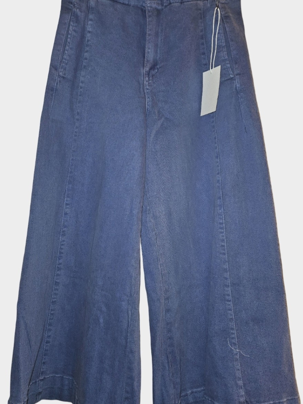Zenana Outfitters Gaucho Denim Pants in Blackberry